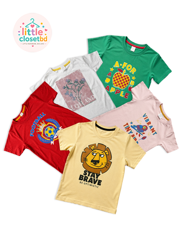 Baby Boys Sleeve T-shirt 5-Piece Combo Set - 2
