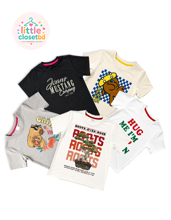 Baby Boys Sleeve T-shirt 5-Piece Combo Set - 3