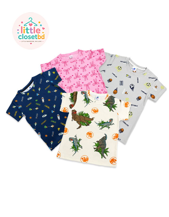 Baby Boys Print Sleeve T-shirt 4-Piece Combo Set - 2