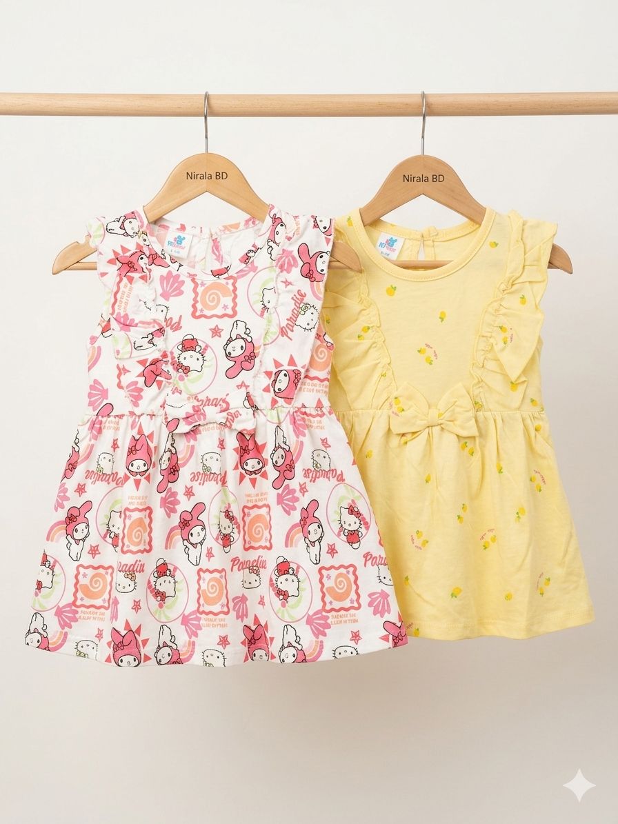 Baby Girls 2-Piece Frock Combo Set